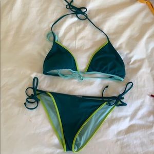 Aerie bikini set M teal